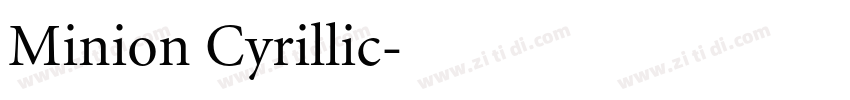 Minion Cyrillic字体转换